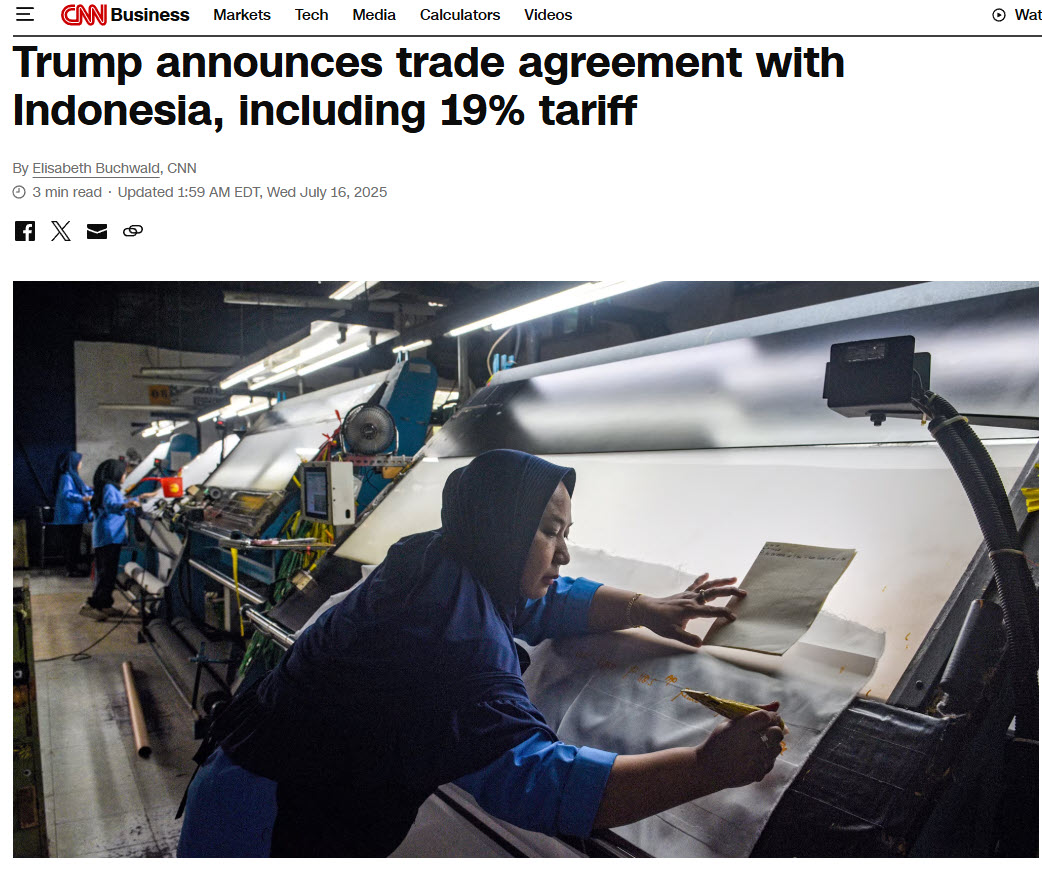 4 - پیامدهای اقتصادی توافق تجاری عجیب ترامپ و جاکارتا - Trump announces trade agreement with Indonesia_ including 19% tariff