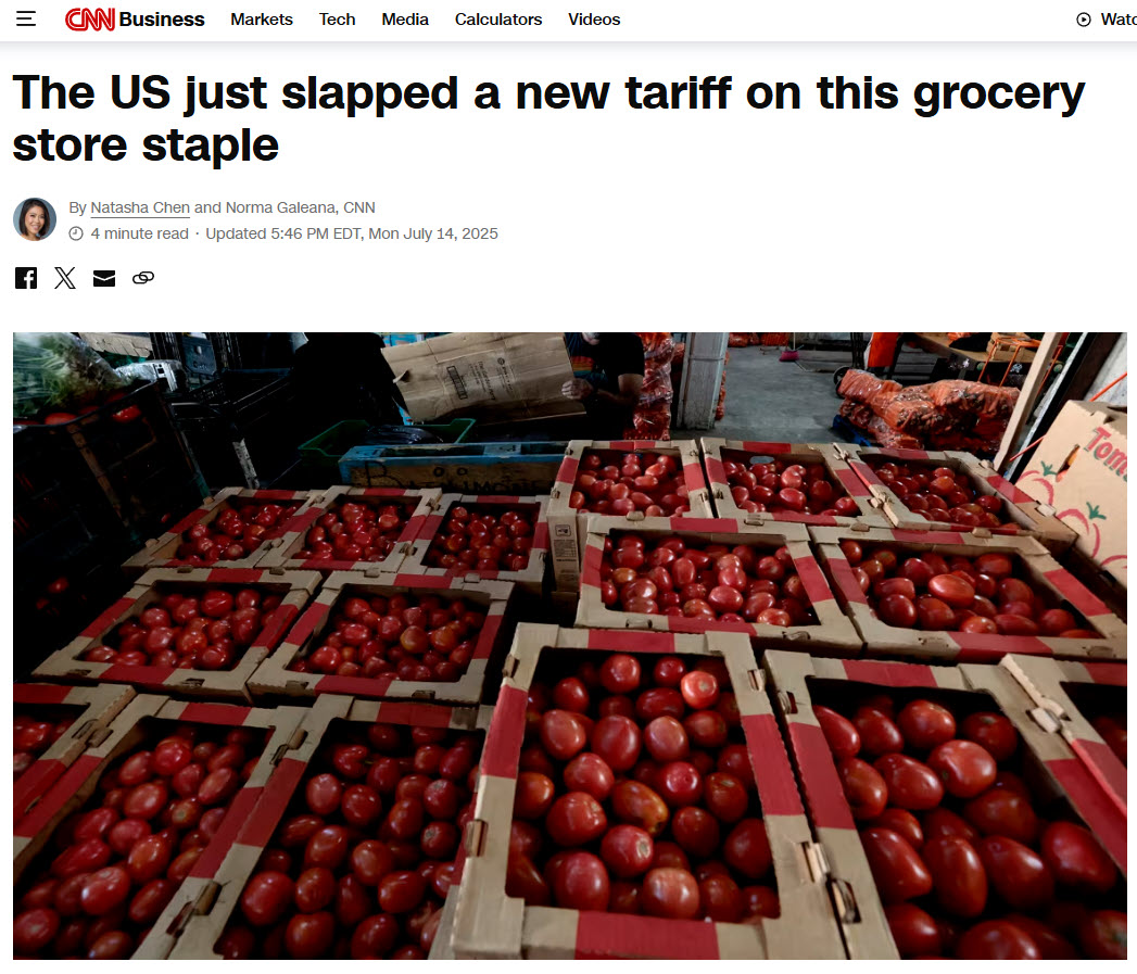 4 - تاثیر تعرفه جدید گوجه بر قیمت و تقاضای بازار مصرف آمریکا - The US just slapped a new tariff on this grocery store staple