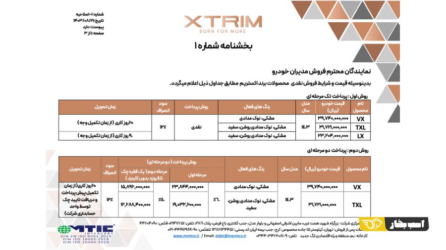 شرایط فروش اکستریم