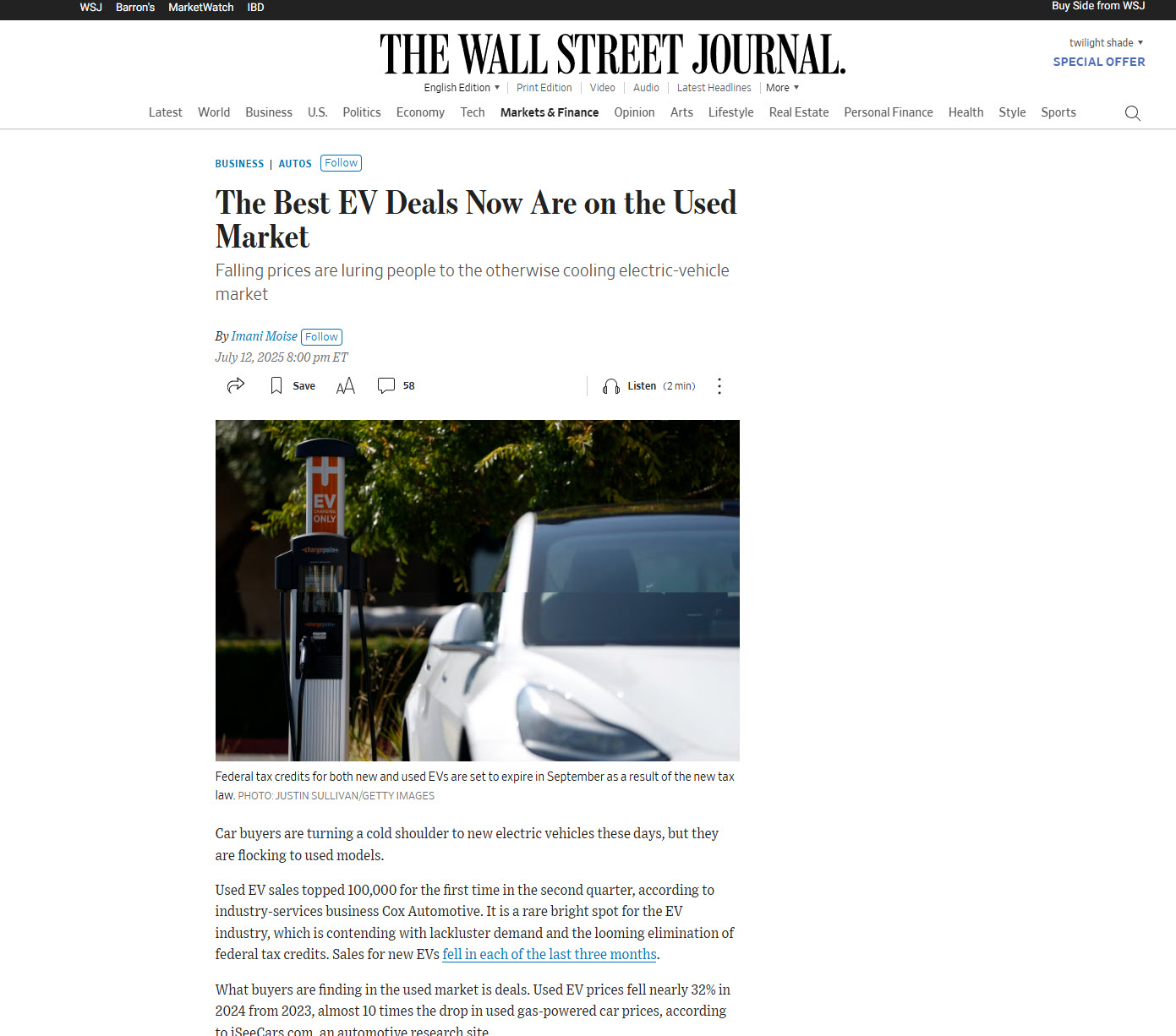 4- رشد تقاضا در بازار خودروهای برقی دست دوم؛ افت قیمت‌ها فرصت‌ساز شد- The Best EV Deals Now Are on the Used Market