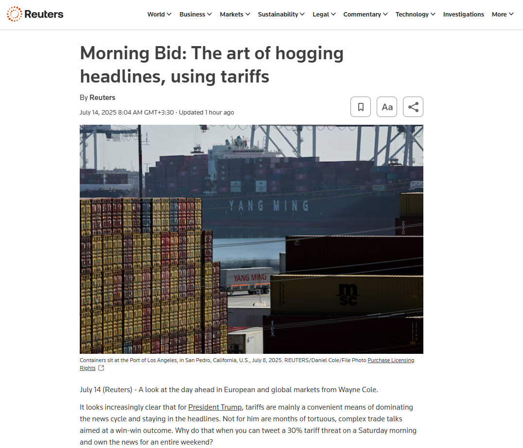 2 - بازی خطرناک ترامپ با اقتصاد جهانی - The art of hogging headlines_ using tariffs