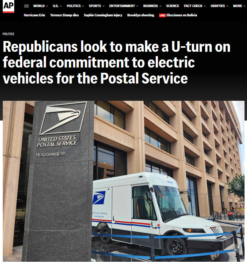 جمهوری‌خواهان به دنبال قطع بودجه ناوگان برقی پست