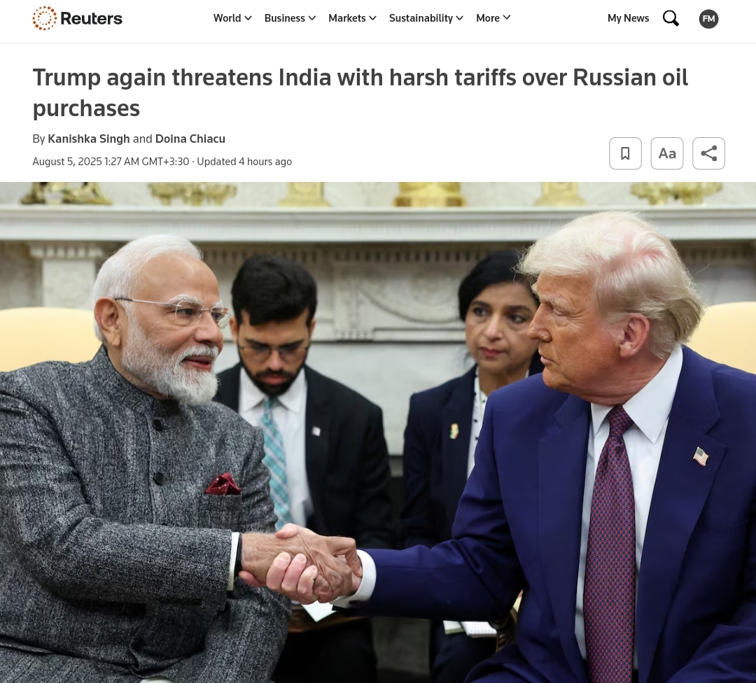 ترامپ تعرفه ها علیه هند را بالا می برد