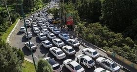 ادامه ترافیک سنگین در جاده کرج-چالوس