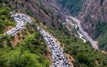 ترافیک سنگین در جاده چالوس