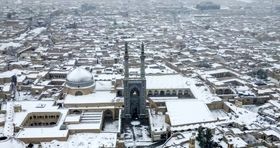 شهر کویری ایران سفید پوش می شود