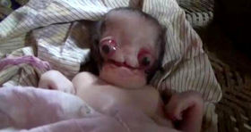 با دیدن این عکس شوکه می شوید / ترسناک ترین نوزاد به دنیا آمد! 