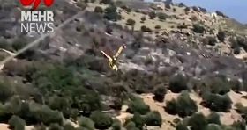 هواپیمای آتش‌نشان در یونان سقوط کرد+ فیلم