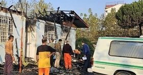 آتش سوزی در لنگرود /  ۲۶ نفر در کمپ ترک اعتیاد طعمه حریق شدند