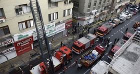 هتل معروف تهران گرفتار آتش شد