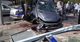 تصادف عجیب ۲۰۶ و مگان پلیس / باز هم ایربگ باز نشد!