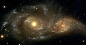 تصویری حیرت‌ انگیز از برخورد دو کهکشان