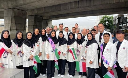 رژه کاروان ایران در افتتاحیه المپیک + عکس 