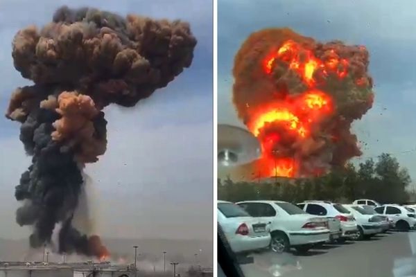 اولین تصاویر هوایى از محل انفجار بندر‌ شهید رجایى منتشر شد + ببینید
