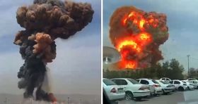 اولین تصاویر هوایى از محل انفجار بندر‌ شهید رجایى منتشر شد + ببینید