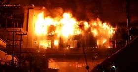 آتش سوزی گسترده در فولاد اسفراین