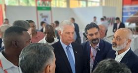 بازدید رییس جمهور کوبا از پاویون ایران در نمایشگاه بین المللی هاوانا ۲۰۲۵