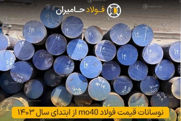 نوسانات قیمت فولاد mo40 از ابتدای سال 1403
