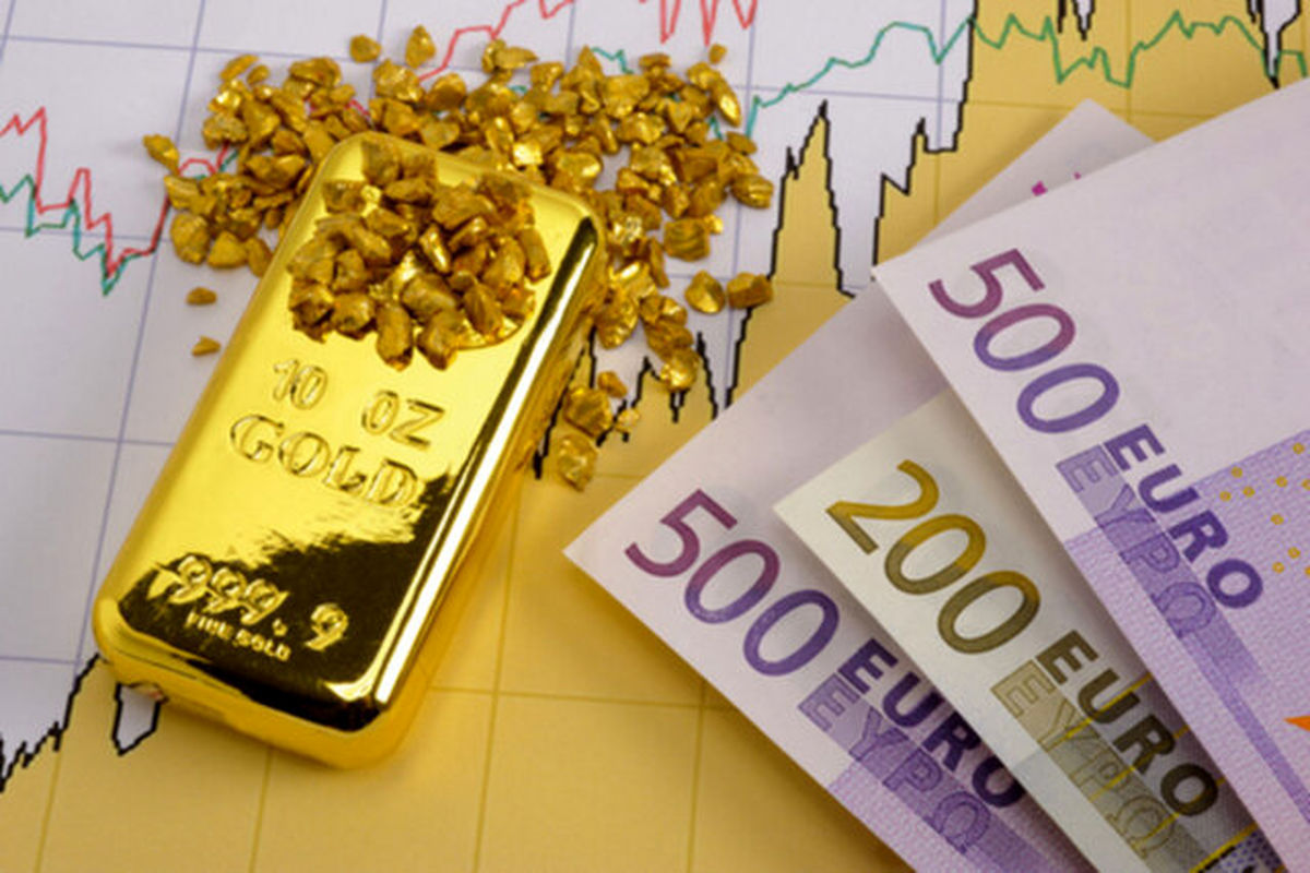 ادامه کاهش قیمت یورو و طلا