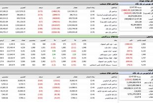 ریزش بورس همچنان ادامه دارد +جزئیات نمادها